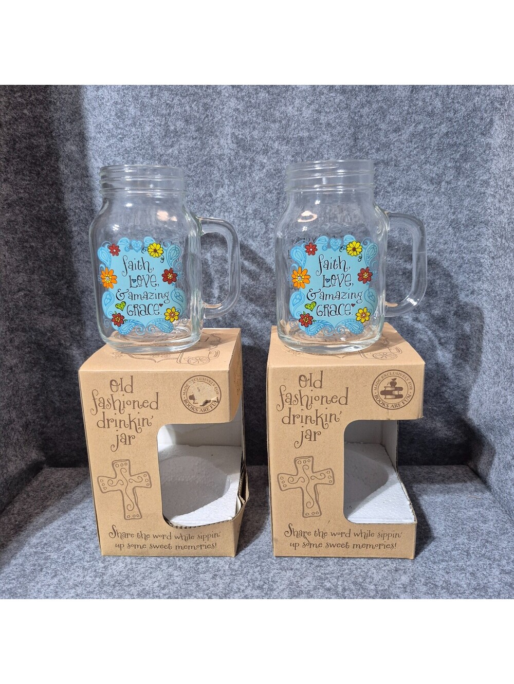 New Divinity Boutique 20 Oz. Old Fashion Drinkin' Jar Ephesians 2:8 Religous